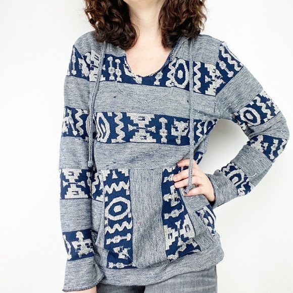 Obey Hawkind Baja Hoodie Blue Size Small